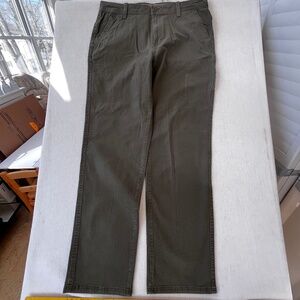 Legendary Outfitters Mens Olive Green Pants 36x34 Cotton Stretch Canvas Chino EU